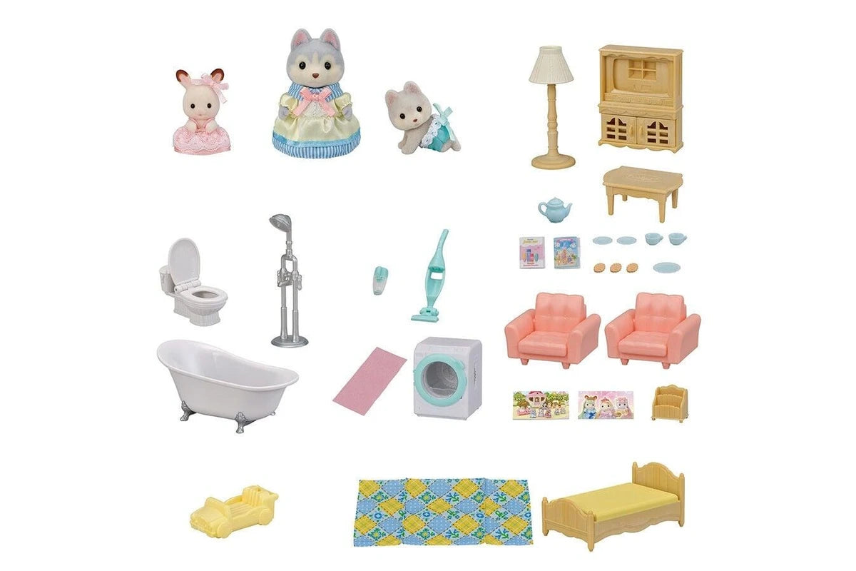 Sylvanian Families - Red Roof Country Home Gift Set-Secret Attic Playroom