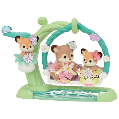 Sylvanian Families - Deer Babies - Floral Swing Set