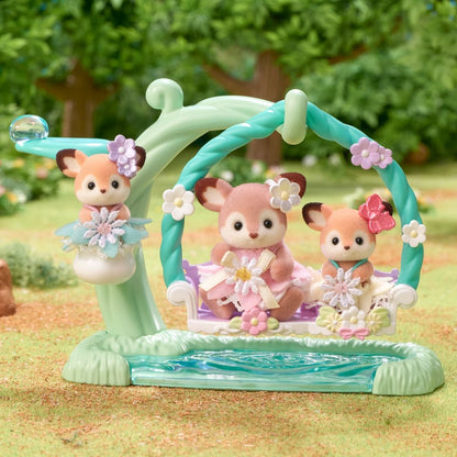 Sylvanian Families - Deer Babies - Floral Swing Set