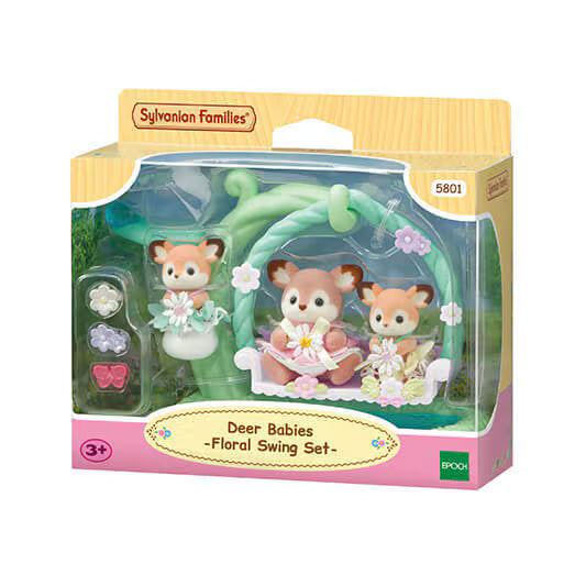 Sylvanian Families - Deer Babies - Floral Swing Set