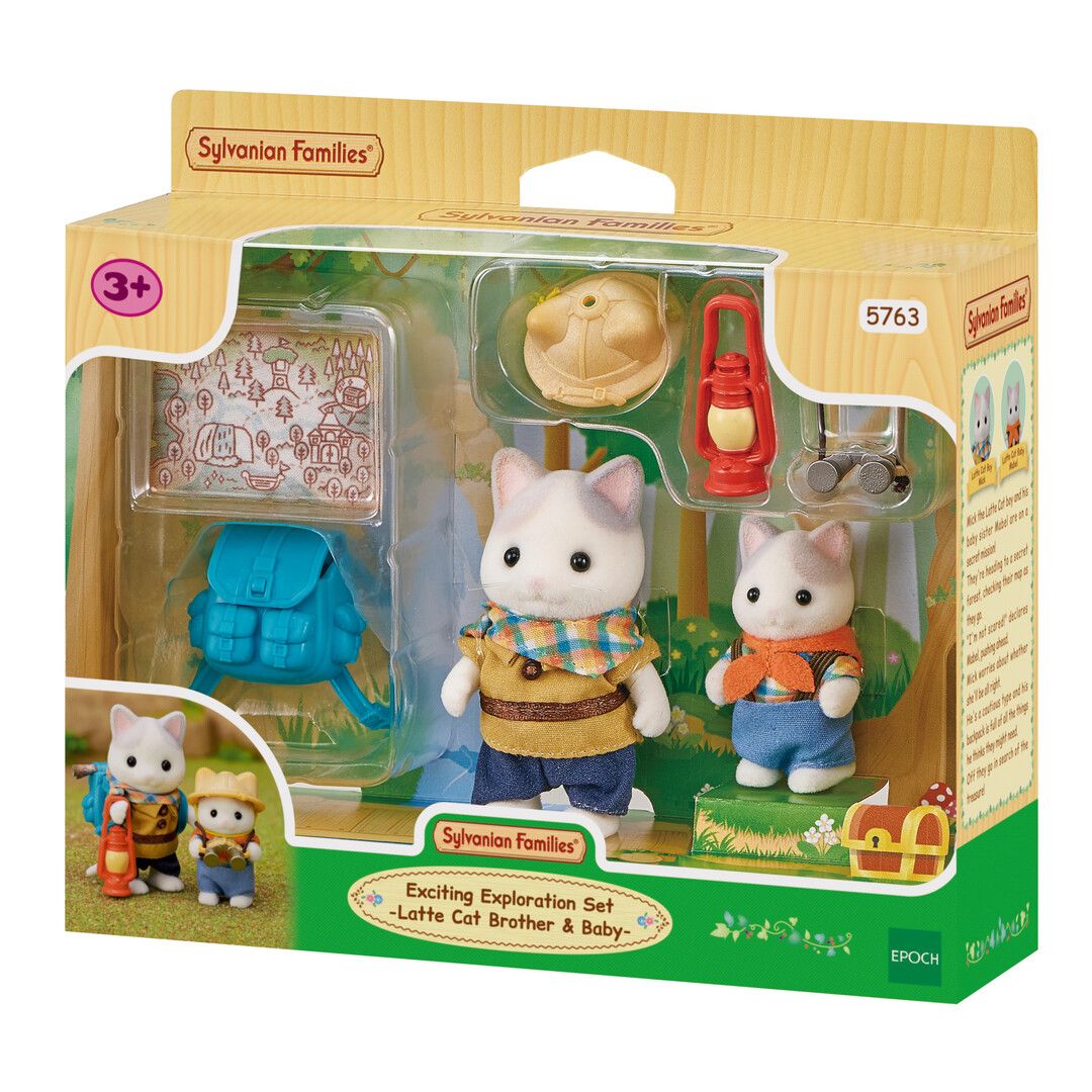 Sylvanian Families - Exciting Exploration Set -Latte Cat Brother & Baby
