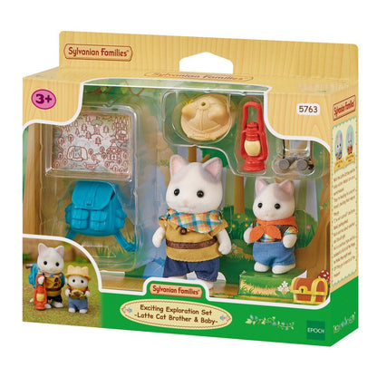 Sylvanian Families - Exciting Exploration Set -Latte Cat Brother & Baby