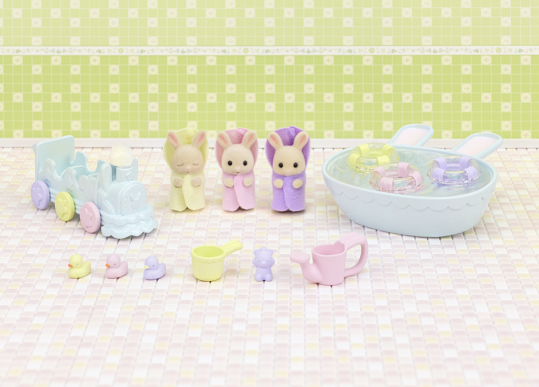 Sylvanian Families - Triplets Baby Bathtime Set